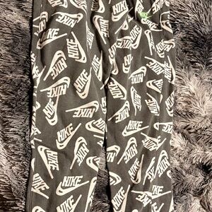 Nike Kids Black and White Logo Joggers